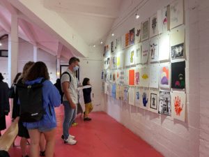 exhibition's public, posters and postcards.